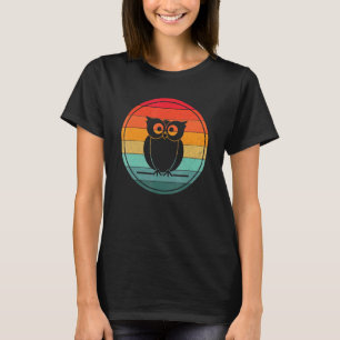 Camiseta Coruja - Estilo de Ave Retro