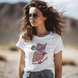 Camiseta Coruja Excelente Roxa