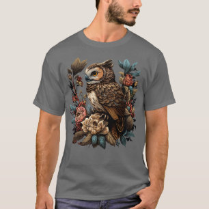 Camiseta Coruja Floral