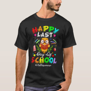 Camiseta Coruja Fofa Feliz Último Dia De Aula Professor Alu