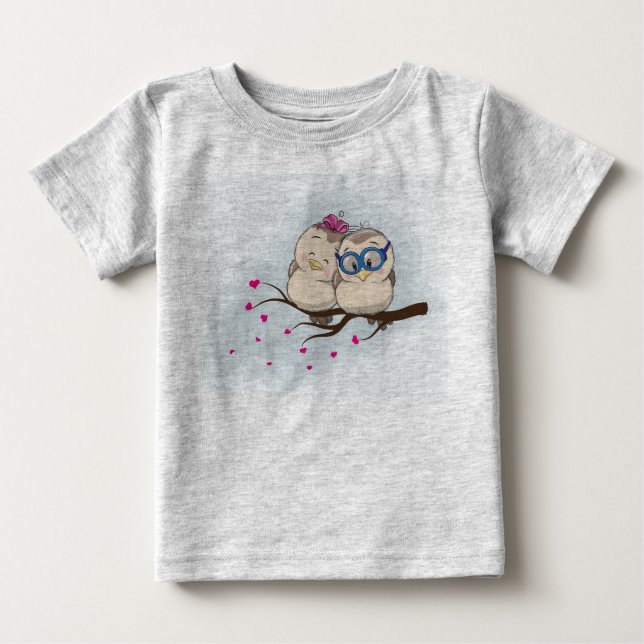 Camiseta Coruja fofa para presente de menino menina (Frente)