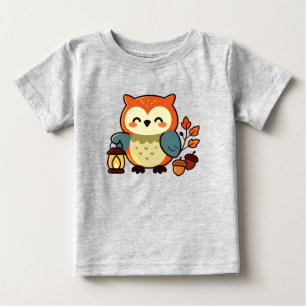 Camiseta Coruja Fofoqueira de Outono com Lanterna — Florest