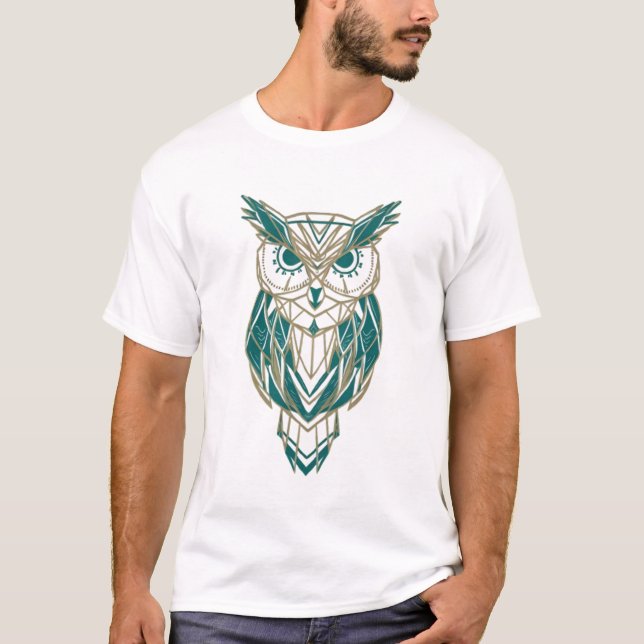Camiseta Coruja Geométrica (Frente)