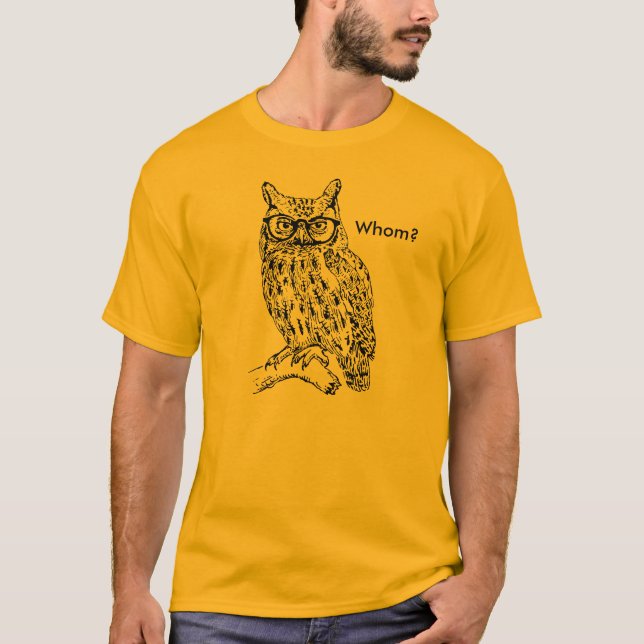 Camiseta Coruja inteligente de Hipsteres com óculos pretos  (Frente)