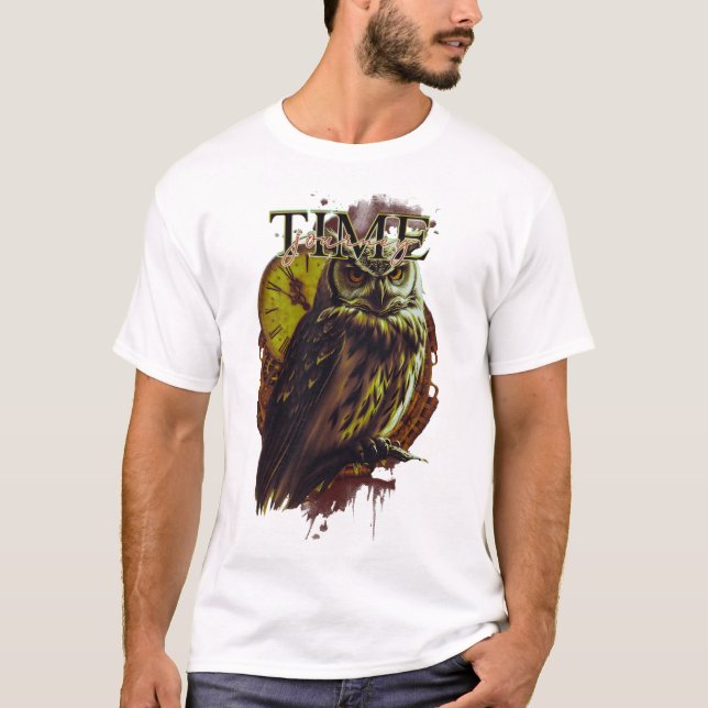 Camiseta coruja - Jornada no Tempo (Frente)