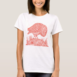 Camiseta Coruja Linoleogravura.