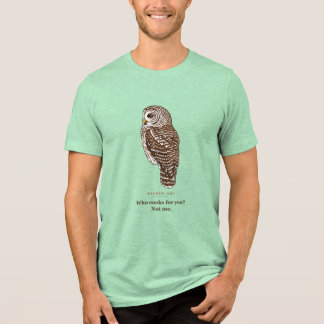 Camiseta Coruja Listrada Engraçada Que Cozinha Para Você Nã