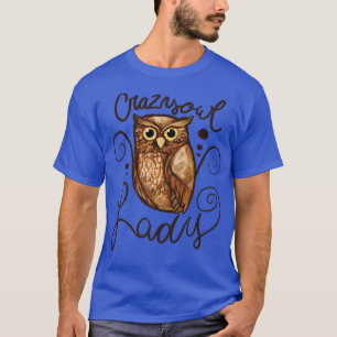 Camiseta Coruja Louca Lady Cute Nature Owls design