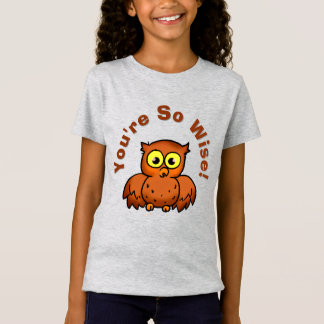 Camiseta Coruja Marrom Fofa Você É Tão Sábio Recompensa par