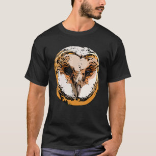 Camiseta Coruja motif, ave florestal de presas de raptor se