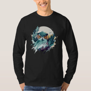 Camiseta Coruja Natureza Animal Fora de Aquarela