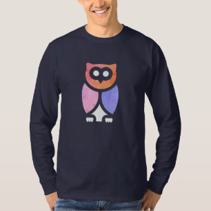 Camiseta Coruja-Noite, Bonita Abstrato, Pop