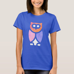 Camiseta Coruja-Noite, Bonita Abstrato, Pop