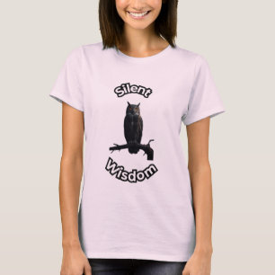Camiseta **Coruja Noturna da Floresta – Ilustração Realist