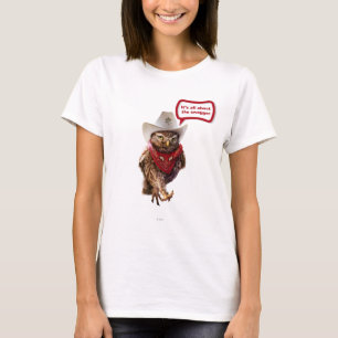 Camiseta Coruja ocidental resistente do xerife com atitude