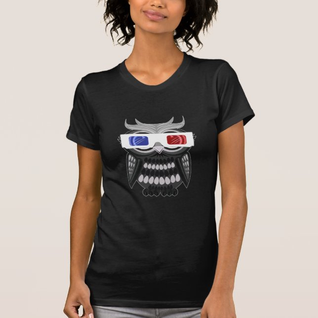 Camiseta Coruja - Óculos 3D (Frente)