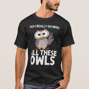 Camiseta Coruja Para Homens Meninos Meninas Aves Nocturnais