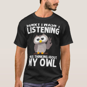 Camiseta Coruja Para Homens Meninos Meninas Aves Nocturnais