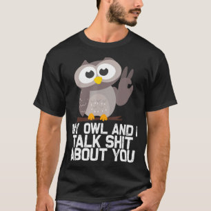 Camiseta Coruja Para Homens Meninos Meninas Aves Noturna Co