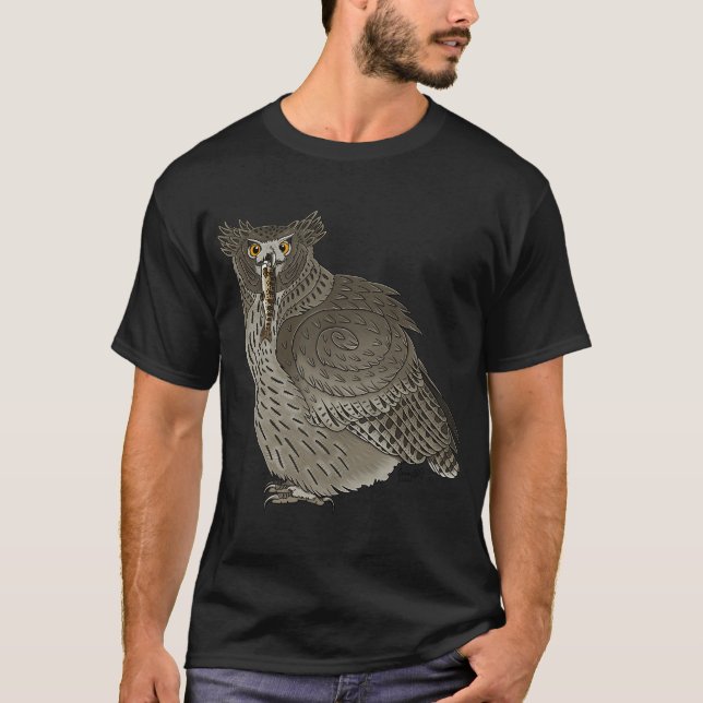 Camiseta Coruja-peixe-de-blakiston (Frente)