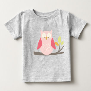 Camiseta Coruja-pintada-rosa PixDezines