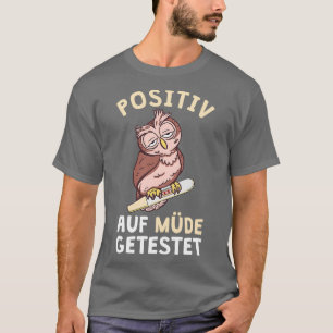 Camiseta Coruja Positiva No Enfermeiro De Turnos Noturnos D