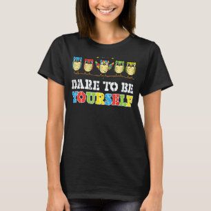 Camiseta Coruja Quebra-cabeça se atreve a ser seu amante bo