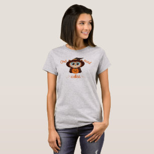 Camiseta Coruja/Queda/Outono/Halloween/abóbora
