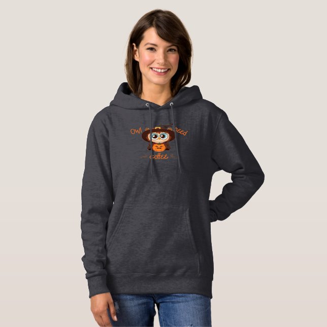 Camiseta Coruja/Queda/Outono/Halloween/abóbora (Frente Completa)