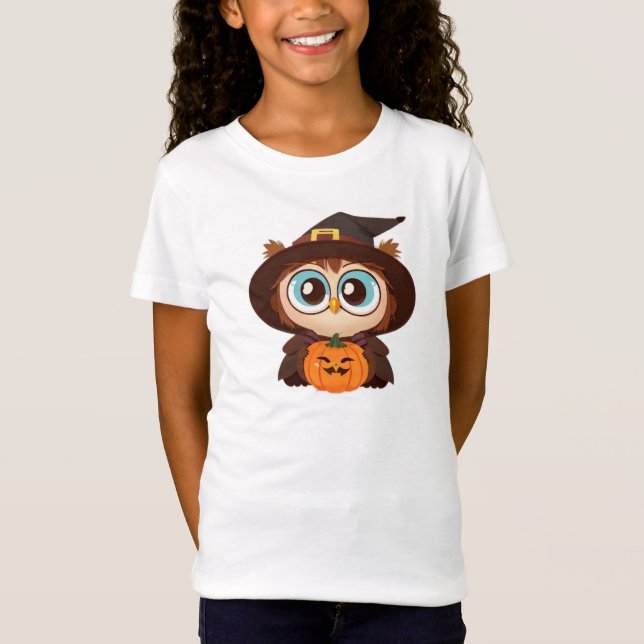 Camiseta Coruja/Queda/Outono/Halloween/abóbora (Frente)