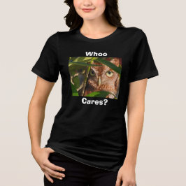 Camiseta Coruja Quem Se Importa Tri-Blend