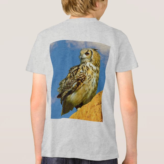 Camiseta coruja-real euroasiática (Verso)