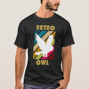 Camiseta Coruja Retro Coruja Pássaro Voador Coruja Coruja C