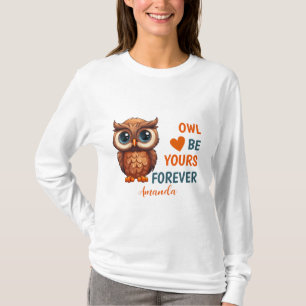 Camiseta Coruja seja a sua Camisa-Namorados para sempre