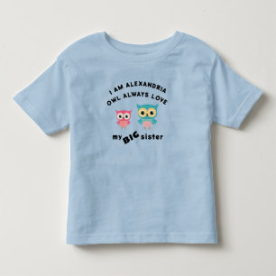 Camiseta Coruja Sempre Ama Minha Irmã Maior