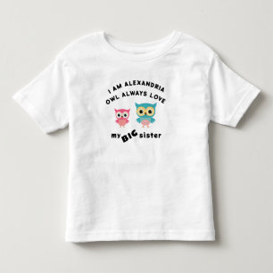 Camiseta Coruja Sempre Ama Minha Irmã Maior