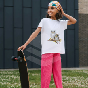 Camiseta Coruja sempre é um garoto sábio! Camisa-T