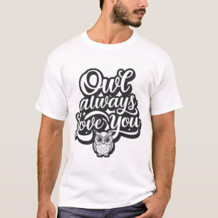Camiseta Coruja sempre te ama Design.