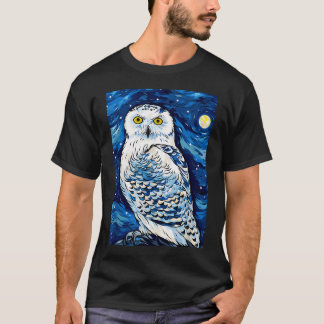 Camiseta Coruja Snowy Noite Estrelada