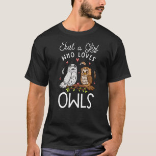 Camiseta Coruja Só Uma Garota Que Ama Coruja