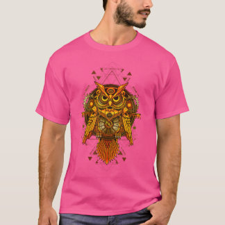 Camiseta Coruja Steampunk Mecânica.