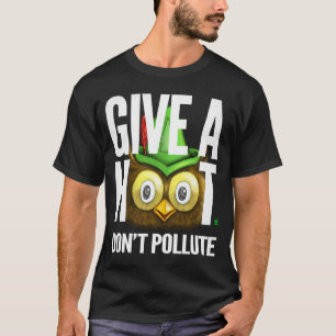 Camiseta Coruja Woodsy Dê um Grito Não Polua Desgastado Vi