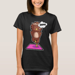 Camiseta Coruja Yoga Posse Ginástica Esporte Ohmmm Heartbea