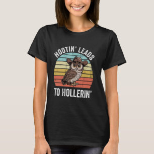 Camiseta Corujão Caubói Engraçado Leva a Gritos