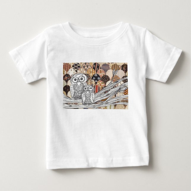 Camiseta Corujas 2 dos retalhos (Frente)