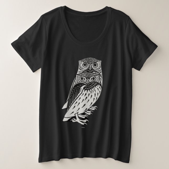 Camiseta Corujas bonitas (Frente do Design)