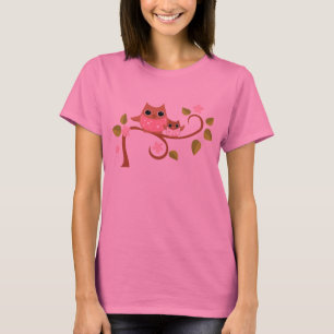 Camiseta Corujas do Mama e do bebê