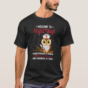 Camiseta Corujas Enfermeiras Noturnas Enfermagem RN LPN CN
