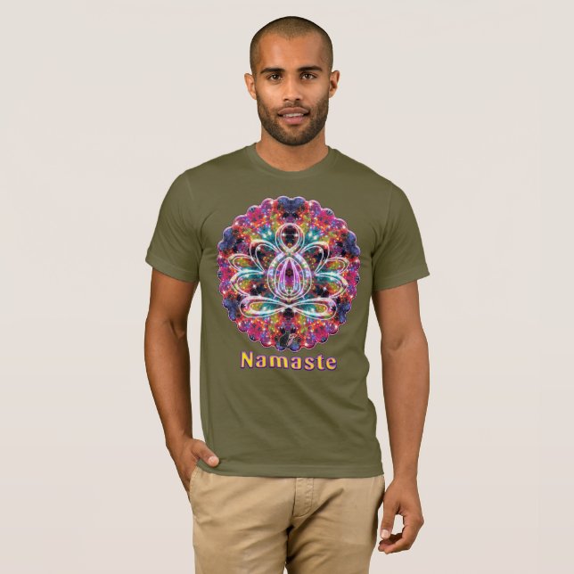 Camiseta Coruscação Zen Lotus Namaste (Frente Completa)