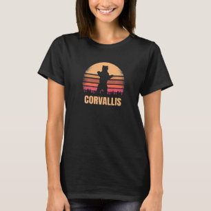 Camiseta Corvallis Oregon Vintage Bear Ou Retro Em Distânci